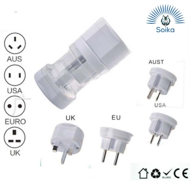 Phích Cắm Điện Du Lịch 13A Soika HHTS02 - Đa Năng, Nhiều Đầu, Giá 63.000₫ 2