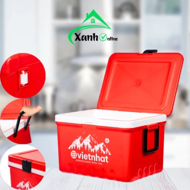 Phích Đá Vuông Việt Nhật GD231 - Van Xả, Quai Xách, Thùng Đá Lạnh, Giá 180.000