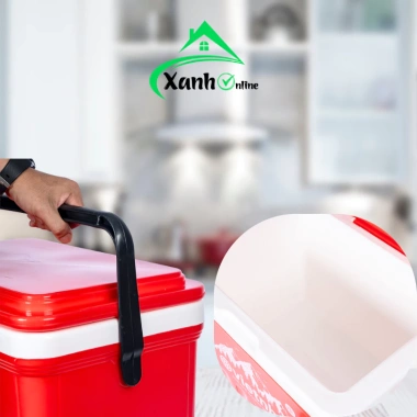 Phích Đá Vuông Việt Nhật GD231 - Van Xả, Quai Xách, Thùng Đá Lạnh, Giá 180.000