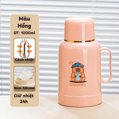 Phích Nước Giữ Nhiệt Mini 1L - Bình Pha Sữa, Trà, Cafe, Giữ Nóng Lạnh Lâu 180k
