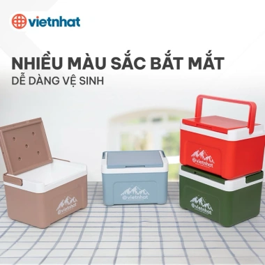 Phích vuông mini 2.3L 3.932 - Đá Việt Nhật, giữ nhiệt 8h, bảo quản thực phẩm, vacxin, thuốc - Giá chỉ 67.130₫
