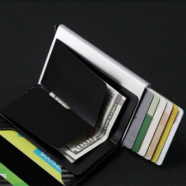 Phideon Sợi Carbon Chống Trộm Trượt Tự Động Bật Lên Nam Đựng Thẻ Ví Da Nhiều Khe Giá 64.800 VND 2