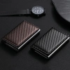 Phideon Sợi Carbon Chống Trộm Trượt Tự Động Bật Lên Nam Đựng Thẻ Ví Da Nhiều Khe Giá 64.800 VND 3