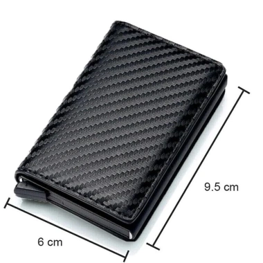 Phideon Sợi Carbon Chống Trộm Trượt Tự Động Bật Lên Nam Đựng Thẻ Ví Da Nhiều Khe Giá 64.800 VND 7