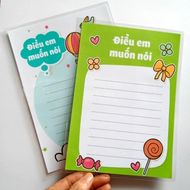 Phiều Điều Em Muốn Nói A5 - Nhiều mẫu viết điều ước, mục tiêu, lời muốn nói, giảm giá 22% chỉ 7.500đ 7 Phiều Điều Em Muốn Nói A5 - Nhiều mẫu viết điều ước, mục tiêu, lời muốn nói, giảm giá 22% chỉ 7.500đ 7