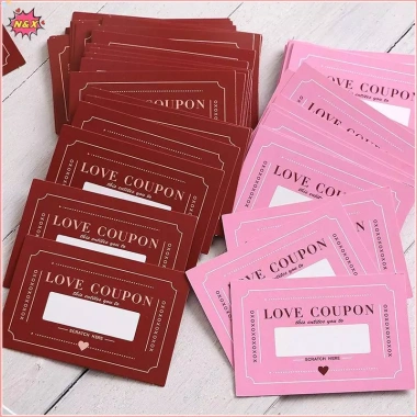 Phiếu giảm giá N & X Off Love 20 miếng DIY Ngày lễ tình nhân - Quà sinh nhật sáng tạo cho bạn trai 6 Phiếu giảm giá N & X Off Love 20 miếng DIY Ngày lễ tình nhân - Quà sinh nhật sáng tạo cho bạn trai 6