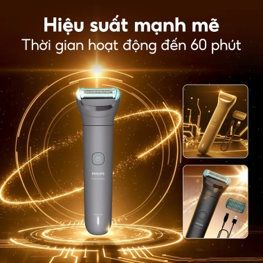 Philips Body Groomer 3.000 BG3.470/15 - Máy làm sạch lông nam, giá chỉ 1.369.000₫