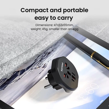 Philips Power Adapter Du Lịch Universal (AU US UK EU) - An Toàn, Nhỏ Gọn, Giá 147.620₫ 8 Philips Power Adapter Du Lịch Universal (AU US UK EU) - An Toàn, Nhỏ Gọn, Giá 147.620₫ 8