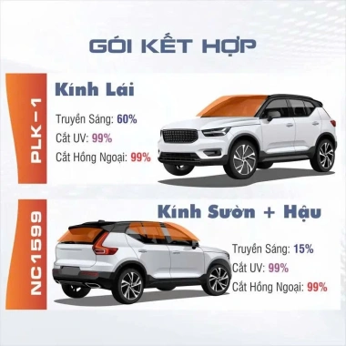 Phim Cách Nhiệt Dán Kính Lái Ô Tô 5-7 Chỗ - Chống Nắng, Chói, Cản UV Cấp 198k 4