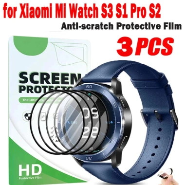 Phim Cảo 3 trong 1 Cho Xiaomi Mi Watch S3 S1 Pro - Bảo Vệ Màn Hình 42-46mm, Chống Trầy Xước