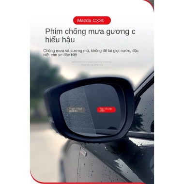 Phim Dán Gương Chiếu Hậu Mazda CX30 Chống Sương Mù, Chống Nước Mưa 212.666 VND 6