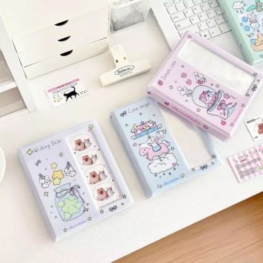 Phim Hoạt Hình Gian Hàng Ảnh Album 40/36 2x6 inch + Dải 20 chiếc 4x6 4R - Giá Đỡ Thẻ Nhỏ Sách Lưu Trữ MỚI