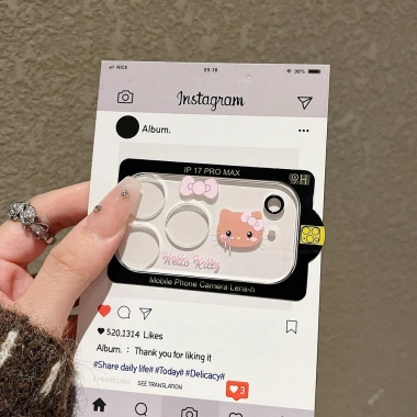 Phim hoạt hình Love Wave Dot Lens Film iPhone 17 Pro và Pro Max - Vỏ bảo vệ ống kính suốt, chống sốc, giảm 18% 9