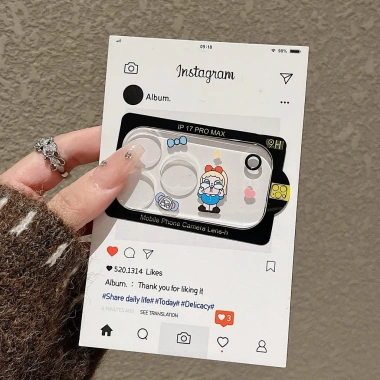 Phim hoạt hình Love Wave Dot Lens Film iPhone 17 Pro và Pro Max - Vỏ bảo vệ ống kính suốt, chống sốc, giảm 18% 12