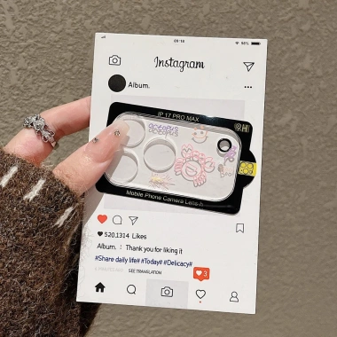Phim hoạt hình Love Wave Dot Lens Film iPhone 17 Pro và Pro Max - Vỏ bảo vệ ống kính suốt, chống sốc, giảm 18% 13
