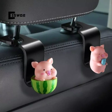 Phim hoạt hình Pig Du móc ghế sau 3 móc tựa đầu, giá đỡ, lưu trữ nội thất ô tô 2 Phim hoạt hình Pig Du móc ghế sau 3 móc tựa đầu, giá đỡ, lưu trữ nội thất ô tô 2
