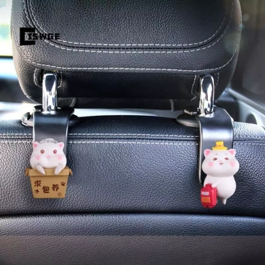 Phim hoạt hình Pig Du móc ghế sau 3 móc tựa đầu, giá đỡ, lưu trữ nội thất ô tô 4 Phim hoạt hình Pig Du móc ghế sau 3 móc tựa đầu, giá đỡ, lưu trữ nội thất ô tô 4