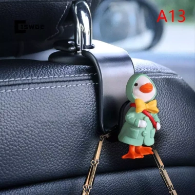 Phim hoạt hình Pig Du móc ghế sau 3 móc tựa đầu, giá đỡ, lưu trữ nội thất ô tô 8 Phim hoạt hình Pig Du móc ghế sau 3 móc tựa đầu, giá đỡ, lưu trữ nội thất ô tô 8