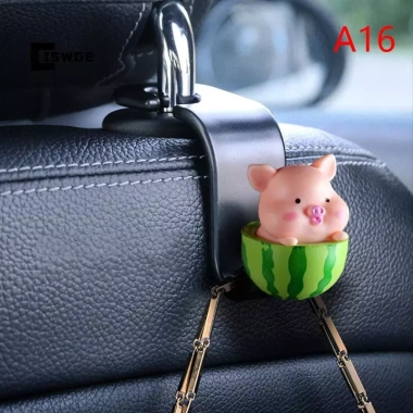 Phim hoạt hình Pig Du móc ghế sau 3 móc tựa đầu, giá đỡ, lưu trữ nội thất ô tô 9 Phim hoạt hình Pig Du móc ghế sau 3 móc tựa đầu, giá đỡ, lưu trữ nội thất ô tô 9