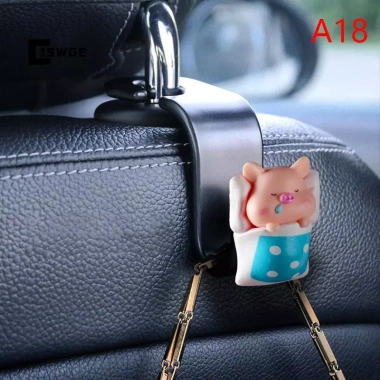 Phim hoạt hình Pig Du móc ghế sau 3 móc tựa đầu, giá đỡ, lưu trữ nội thất ô tô 11 Phim hoạt hình Pig Du móc ghế sau 3 móc tựa đầu, giá đỡ, lưu trữ nội thất ô tô 11