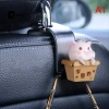 Phim hoạt hình Pig Du móc ghế sau 3 móc tựa đầu, giá đỡ, lưu trữ nội thất ô tô 13