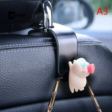 Phim hoạt hình Pig Du móc ghế sau 3 móc tựa đầu, giá đỡ, lưu trữ nội thất ô tô 15 Phim hoạt hình Pig Du móc ghế sau 3 móc tựa đầu, giá đỡ, lưu trữ nội thất ô tô 15
