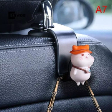 Phim hoạt hình Pig Du móc ghế sau 3 móc tựa đầu, giá đỡ, lưu trữ nội thất ô tô 18 Phim hoạt hình Pig Du móc ghế sau 3 móc tựa đầu, giá đỡ, lưu trữ nội thất ô tô 18