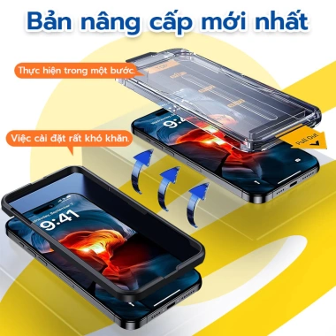 Phim Kính Cường Lực OSGEER HD iPhone 11‑17 – Chống Cháy, Toàn Màn, Bảo Mật, Lắp Đặt Không Bụi 2