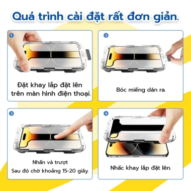 Phim Kính Cường Lực OSGEER HD iPhone 11‑17 – Chống Cháy, Toàn Màn, Bảo Mật, Lắp Đặt Không Bụi 3