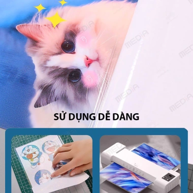 Phim laminate lạnh bề mặt ngôi sao dạ quang 21.5x32cm Halogram 7 màu Giá 55.000 2