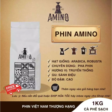 Phin Amino - Cà phê nguyên chất rang xay mộc, pha phin sành điệu, chỉ 100k