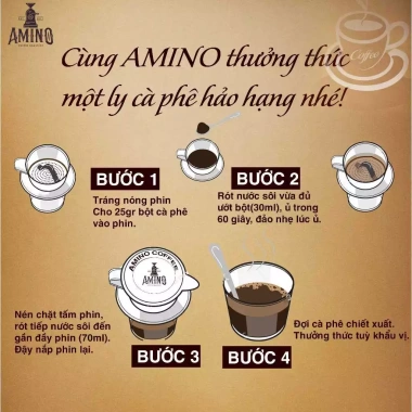 Phin Amino - Cà phê nguyên chất rang xay mộc, pha phin sành điệu, chỉ 100k