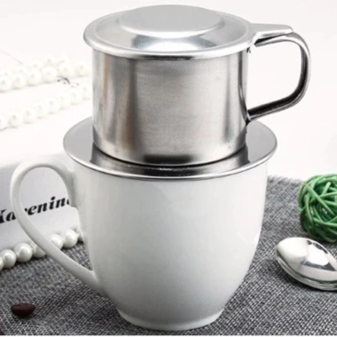 Phin Cà Phê Inox Vilahome - Lưới lọc 1mm, núm xoáy nén chắc, pha cafe rang xay 4