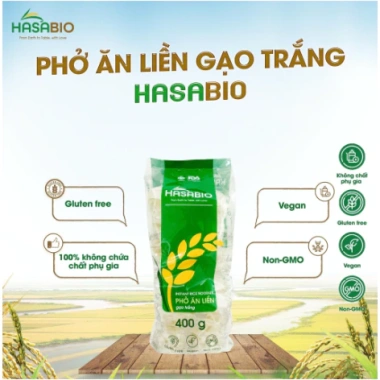 Phở ăn liền gạo trắng HASABIO 400g - Xanhsam Organic, giảm 19% chỉ 73,750 đồng 3