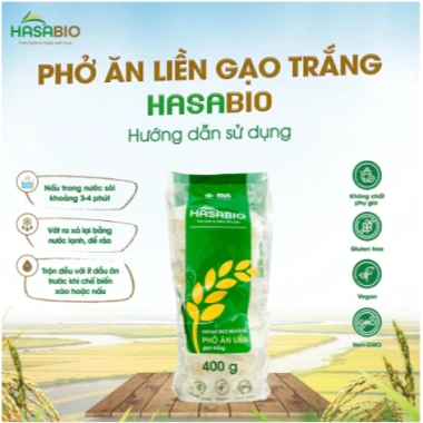 Phở ăn liền gạo trắng HASABIO 400g - Xanhsam Organic, giảm 19% chỉ 73,750 đồng 4