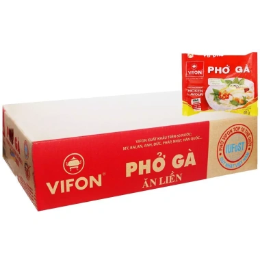 Phở gà Vifon thùng 30 gói - Giá ưu đãi 157.950đ, ngon, tiện lợi, bảo quản lâu 4
