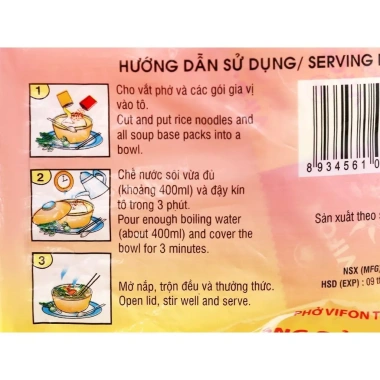 Phở gà Vifon thùng 30 gói - Giá ưu đãi 157.950đ, ngon, tiện lợi, bảo quản lâu 6