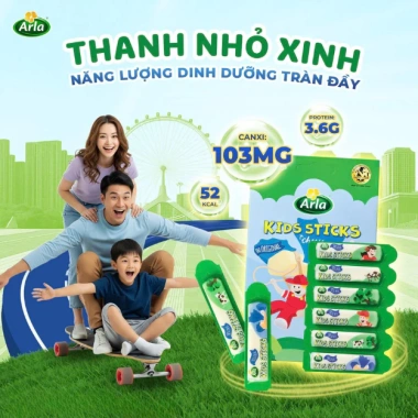 Phô Mai Arla Kids Sticks 6 Thanh 18g – Bổ Canxi Cao, Béo Ngậy, Dinh Dưỡng Châu Âu, Giá 79.000₫ 3 Phô Mai Arla Kids Sticks 6 Thanh 18g – Bổ Canxi Cao, Béo Ngậy, Dinh Dưỡng Châu Âu, Giá 79.000₫ 3