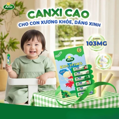 Phô Mai Arla Kids Sticks 6 Thanh 18g – Bổ Canxi Cao, Béo Ngậy, Dinh Dưỡng Châu Âu, Giá 79.000₫ 4 Phô Mai Arla Kids Sticks 6 Thanh 18g – Bổ Canxi Cao, Béo Ngậy, Dinh Dưỡng Châu Âu, Giá 79.000₫ 4