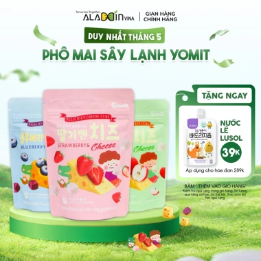 Phô mai hoa quả khô sấy lạnh Yomit nhập khẩu Hàn Quốc Giá 75.000đ ALADDIN VINA Phô mai hoa quả khô sấy lạnh Yomit nhập khẩu Hàn Quốc Giá 75.000đ ALADDIN VINA