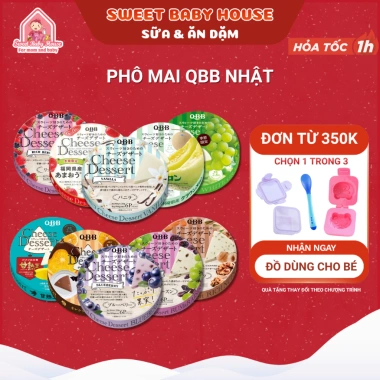 Phô mai Nhật QBB 90gr hộp 6 miếng cho bé ăn dặm - Sweet Baby House giá 50.000