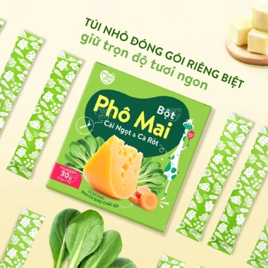 Phô mai tách muối Mămmy bột rắc cơm, cháo ăn dặm & rau củ - 10 túi 3g, 17.499đ