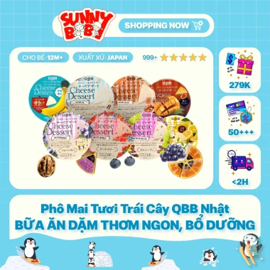Phô mai tươi trái cây QBB Nhật Bản cho bé - giảm giá đặc biệt 109.900đ