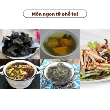 Phổ Tai Khô Dạng Sợi Giòn Loại 1 Nở Hàng - Không Vụn, Rong Biển Tự Nhiên, 60k 4