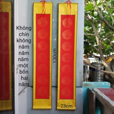 Phôi câu đối biểu lụa mành tre không chữ - Câu đối thư pháp ưu đãi 149.000 VND