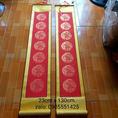 Phôi câu đối biểu lụa mành tre không chữ - Câu đối thư pháp ưu đãi 149.000 VND 3