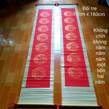 Phôi câu đối biểu lụa mành tre không chữ - Câu đối thư pháp ưu đãi 149.000 VND 4
