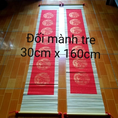 Phôi câu đối biểu lụa mành tre không chữ - Câu đối thư pháp ưu đãi 149.000 VND 7