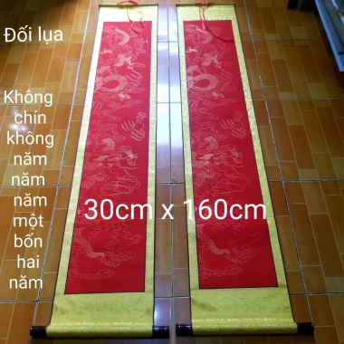 Phôi câu đối biểu lụa mành tre không chữ - Câu đối thư pháp ưu đãi 149.000 VND 9