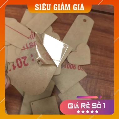 Phôi móc khóa mica Đài Loan đục sẵn lỗ trong đẹp, bảo hành trả lại, 10c 14.300₫ 2